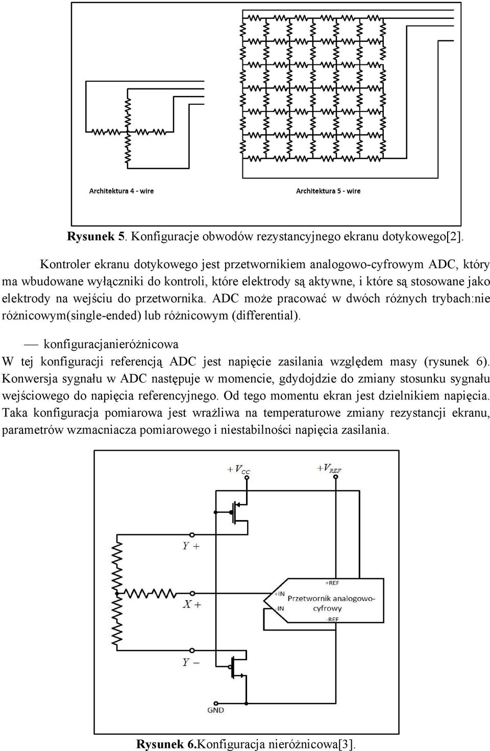 przetwornika. ADC może pracować w dwóch różnych trybach:nie różnicowym(single-ended) lub różnicowym (differential).