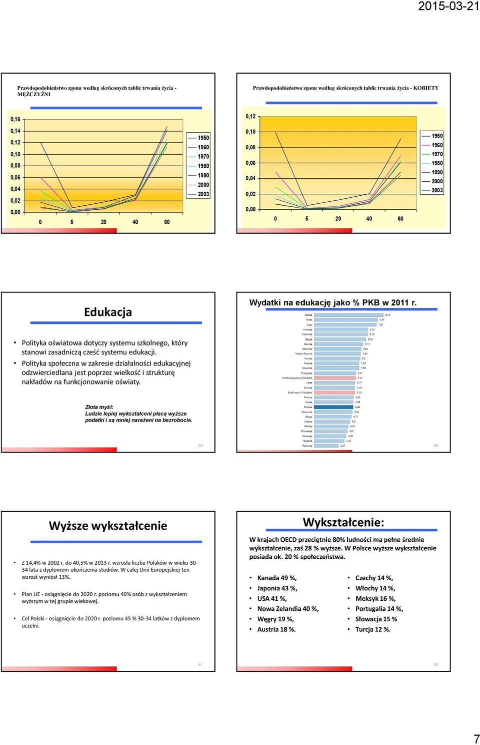 Polityka oświatowa dotyczy systemu szkolnego, który stanowi zasadniczą cześć systemu edukacji.