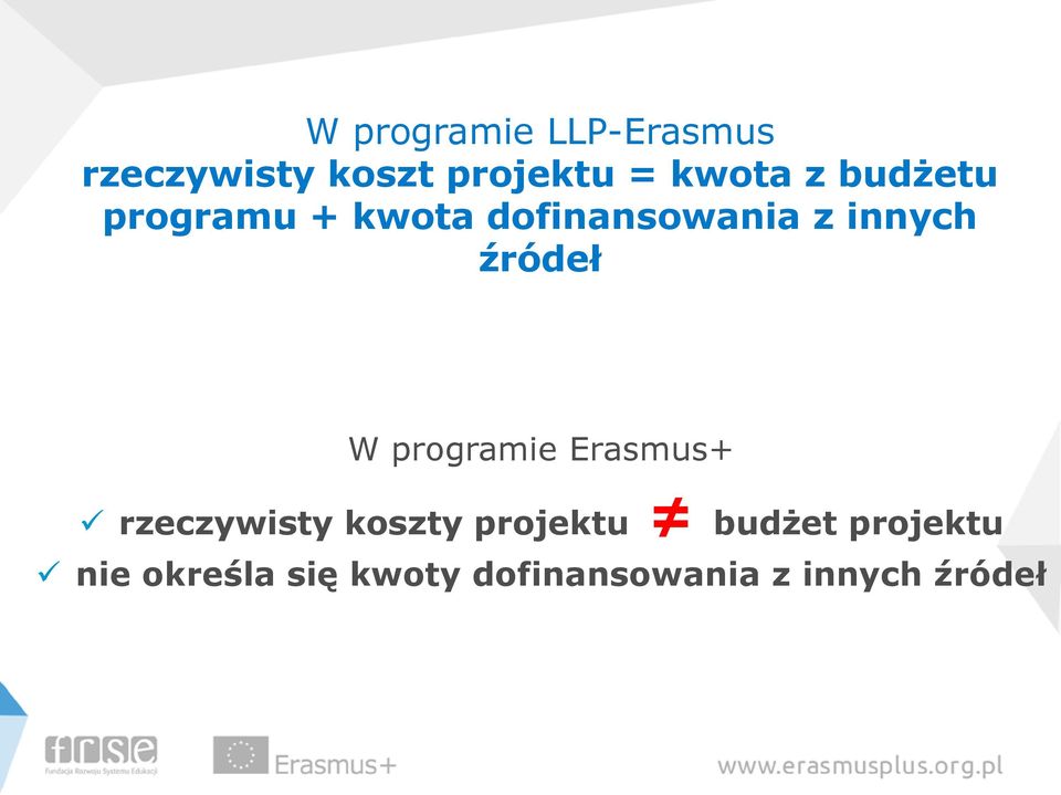 W programie Erasmus+ rzeczywisty koszty projektu budżet