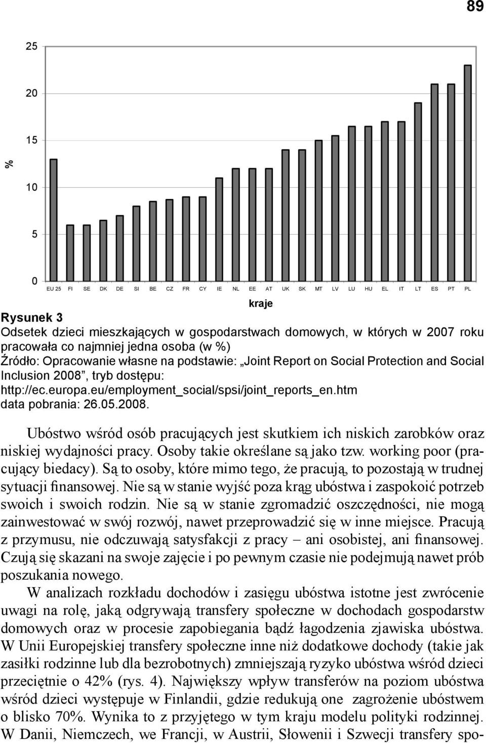 tryb dostępu: data pobrania: 26.05.2008. Ubóstwo wśród osób pracujących jest skutkiem ich niskich zarobków oraz niskiej wydajności pracy. Osoby takie określane są jako tzw.