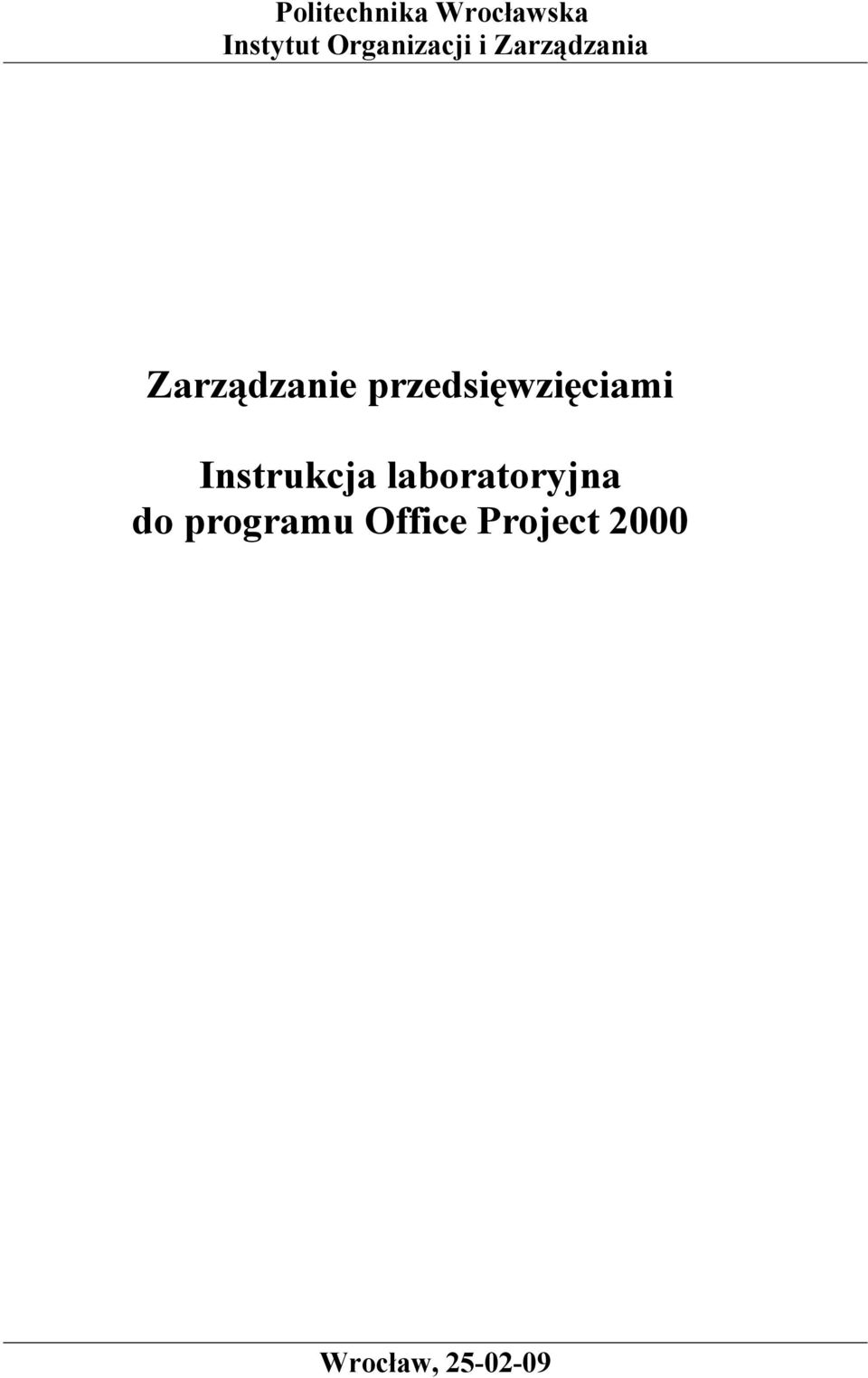 przedsięwzięciami Instrukcja