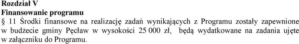 zapewnione w budżecie gminy Pęcław w wysokości 25 000