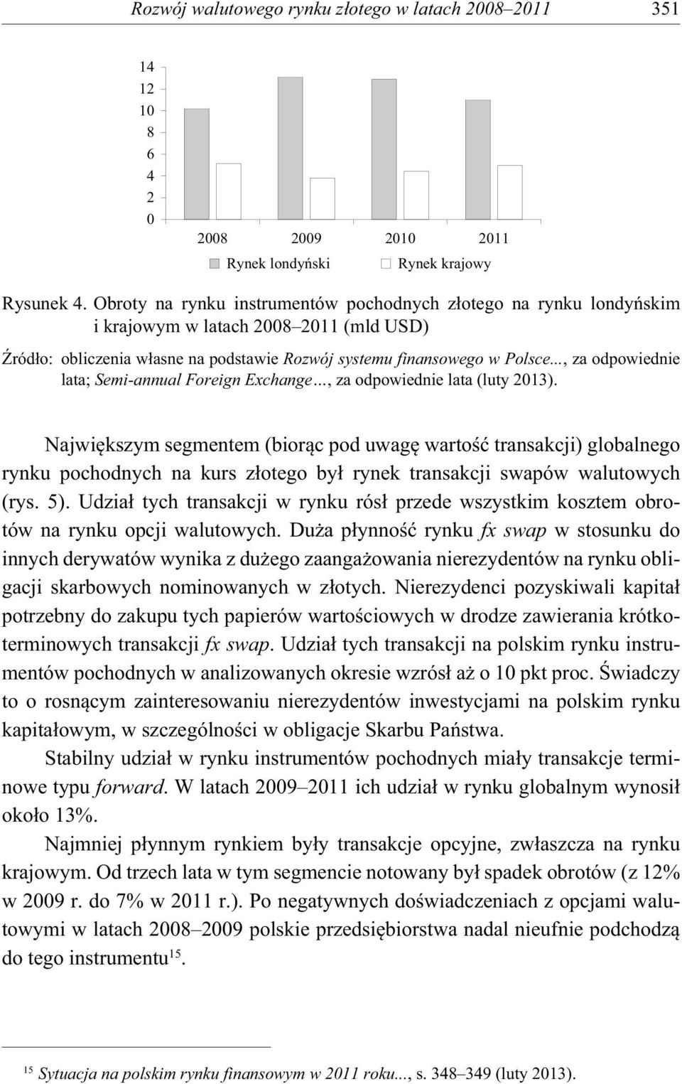 .., za odpowiednie lata; Semi-annual Foreign Exchange, za odpowiednie lata (luty 213).