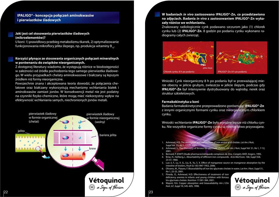 W badaniach in vivo zastosowano IPALIGO -Zn, co przedstawiono na zdjęciach. Badania in vivo z zastosowaniem IPALIGO -Zn wykazały różnice we wchłanianiu.