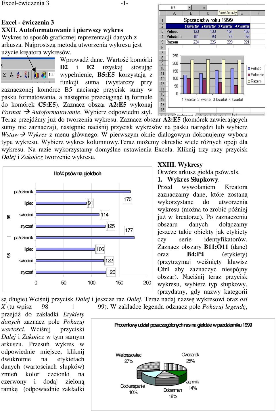 Warto komórki D2 i E2 uzyskaj stosujc wypełnienie, B5:E5 korzystaj z funkcji suma (wystarczy przy zaznaczonej komórce B5 nacisn przycisk sumy w pasku formatowania, a nastpnie przecign t formułe do