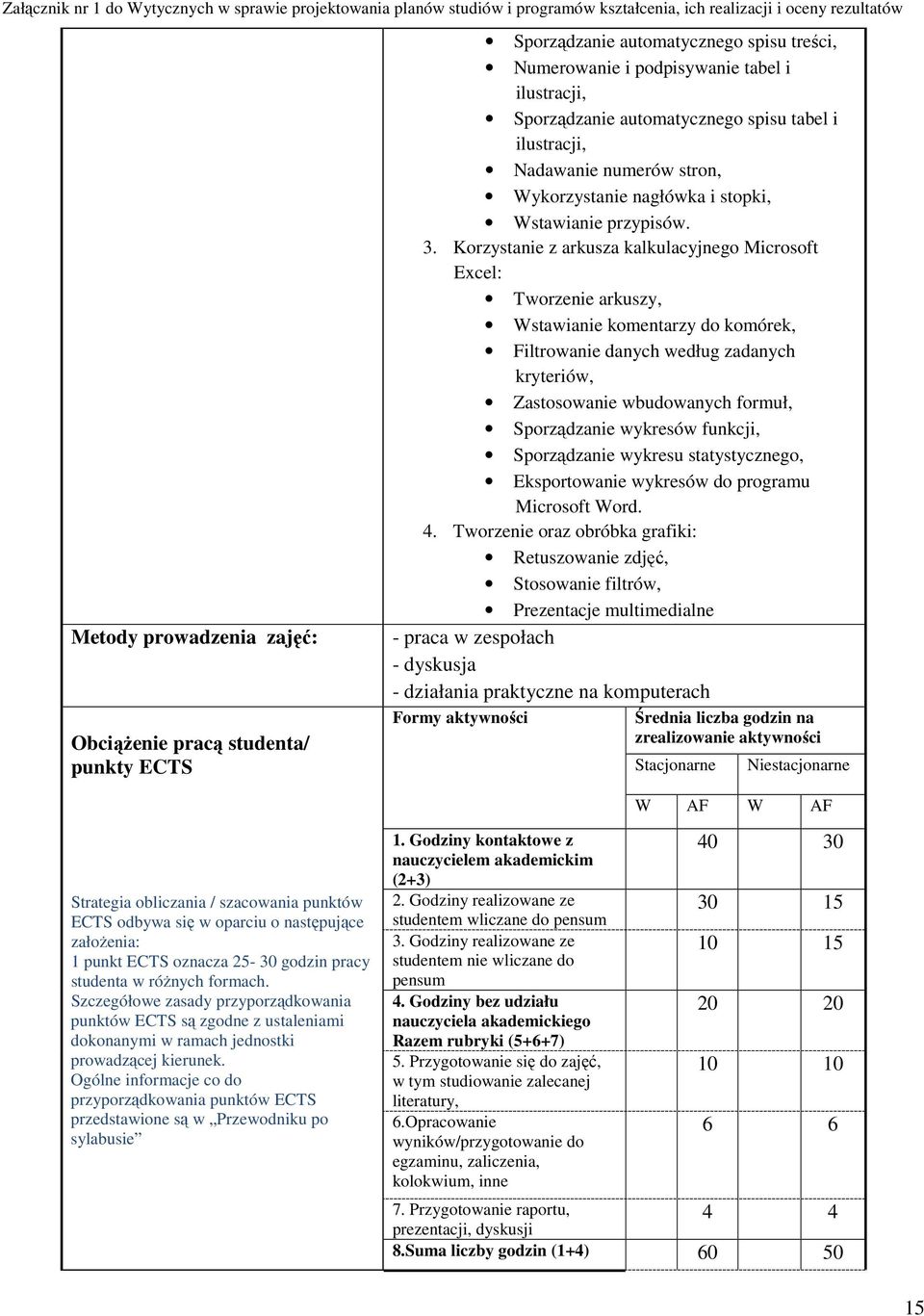 Korzystanie z arkusza kalkulacyjnego Microsoft Excel: Tworzenie arkuszy, Wstawianie komentarzy do komórek, Filtrowanie danych według zadanych kryteriów, Zastosowanie wbudowanych formuł, Sporządzanie