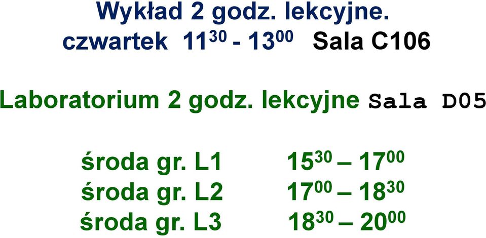 Laboratorium 2 godz.