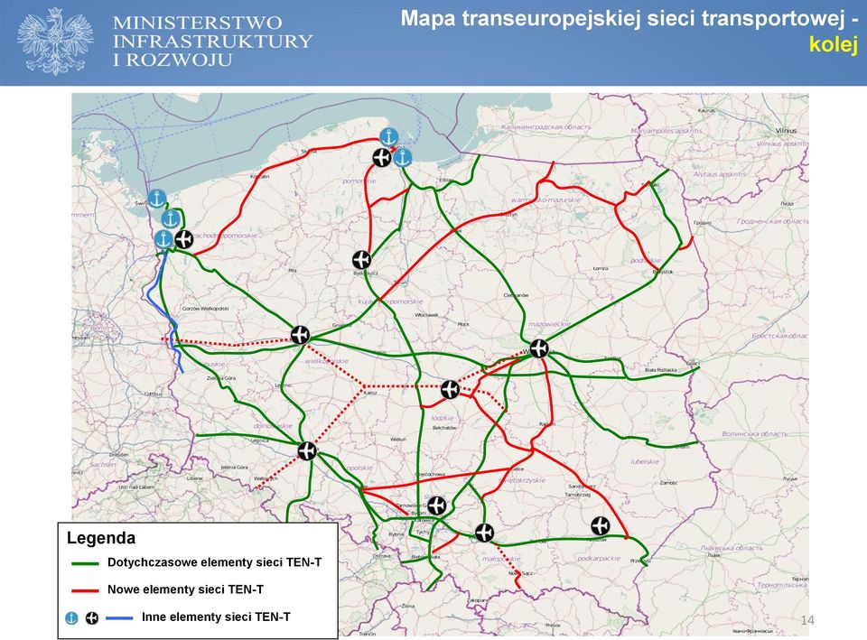 TRANSPORTU, BUDOWNICTWA i GOSPODARKI MORSKIEJ Legenda