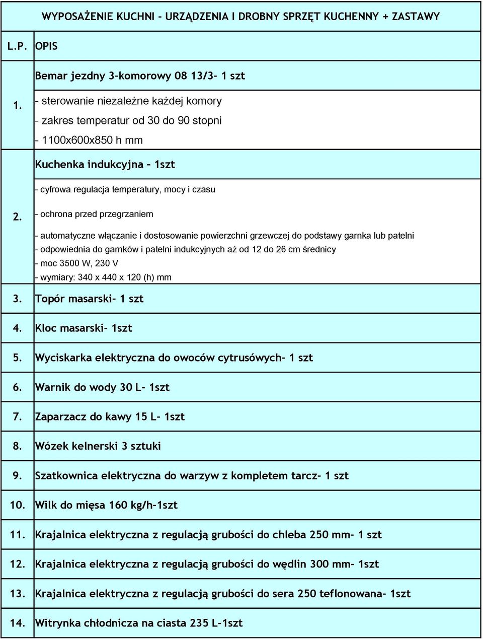 - ochrona przed przegrzaniem - automatyczne włączanie i dostosowanie powierzchni grzewczej do podstawy garnka lub patelni - odpowiednia do garnków i patelni indukcyjnych aż od 12 do 26 cm średnicy -