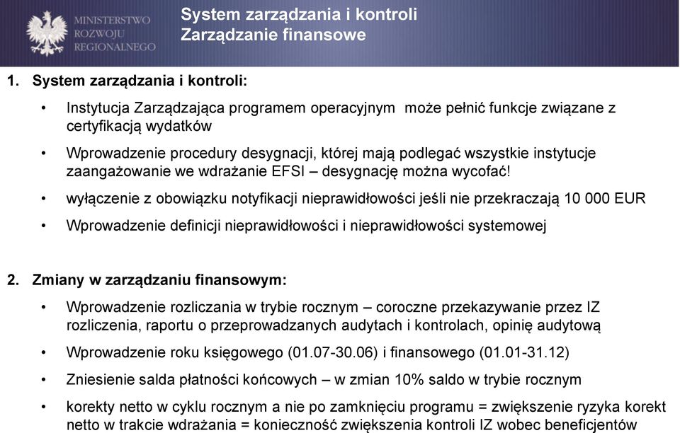 instytucje zaangażowanie we wdrażanie EFSI desygnację można wycofać!