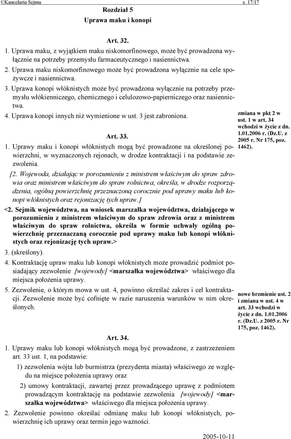 Uprawa konopi włóknistych może być prowadzona wyłącznie na potrzeby przemysłu włókienniczego, chemicznego i celulozowo-papierniczego oraz nasiennictwa. 4. Uprawa konopi innych niż wymienione w ust.