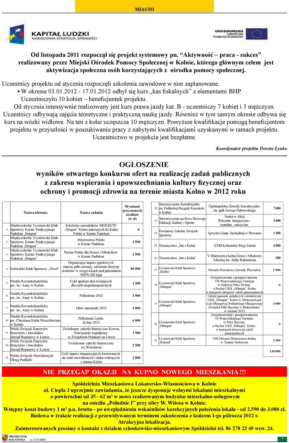 Anny w Kolnie Parafia Rzymskokatolicka pw. św. Anny w Kolnie Parafia Rzymskokatolicka 7. pw. św. Anny w Kolnie Parafia Rzymskokatolicka 8. pw. Chrystusa Króla Wszechświata w Kolnie Polski Związek Emerytów 9.