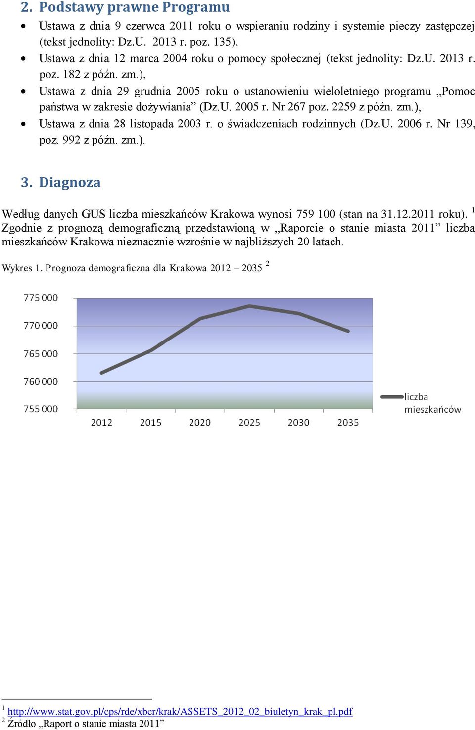 ), Ustawa z dnia 29 grudnia 2005 roku o ustanowieniu wieloletniego programu Pomoc państwa w zakresie dożywiania (Dz.U. 2005 r. Nr 267 poz. 2259 z późn. zm.), Ustawa z dnia 28 listopada 2003 r.