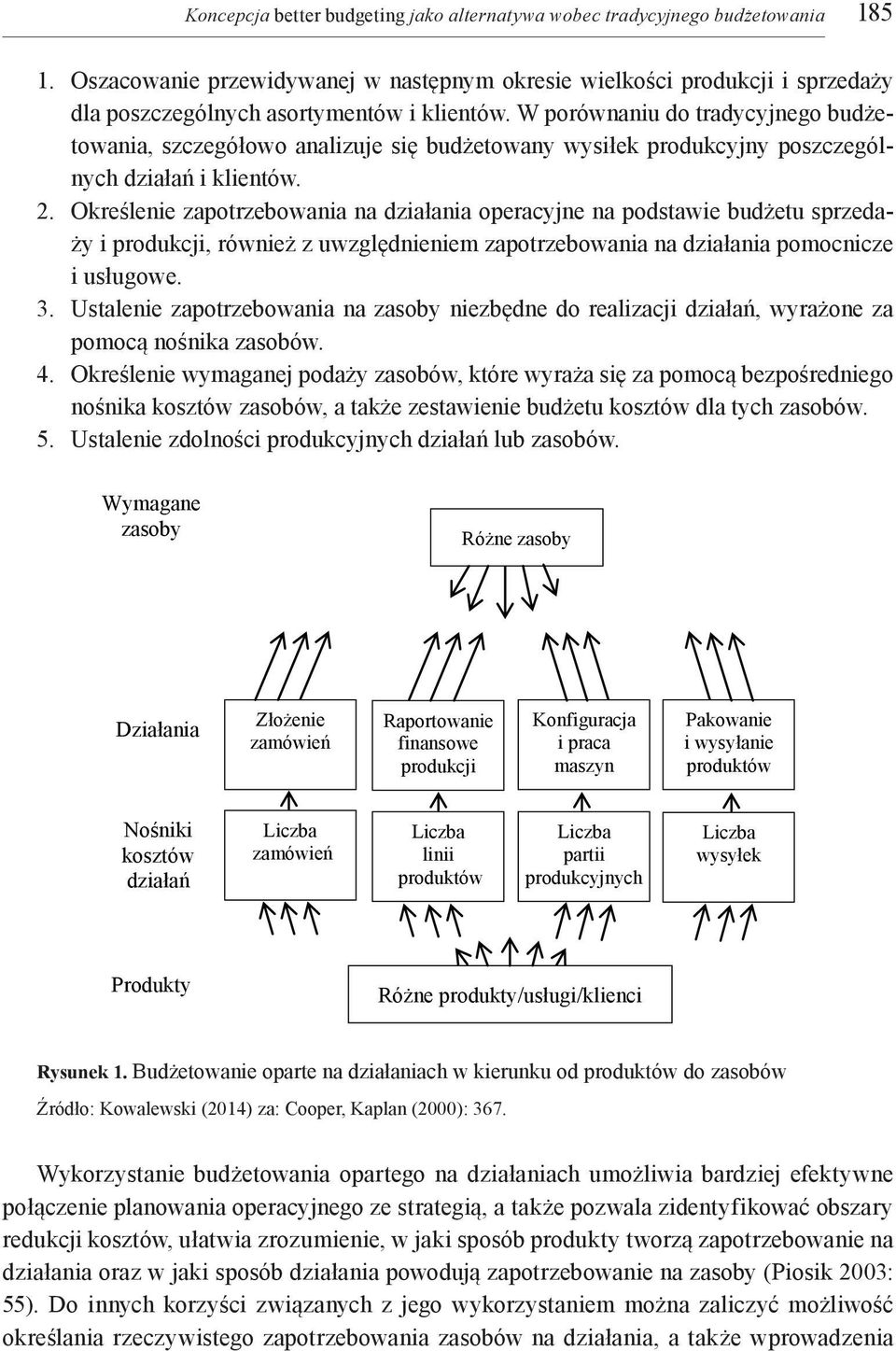 W porównaniu do tradycyjnego budżetowania, szczegółowo analizuje się budżetowany wysiłek produkcyjny poszczególnych działań i klientów. 2.