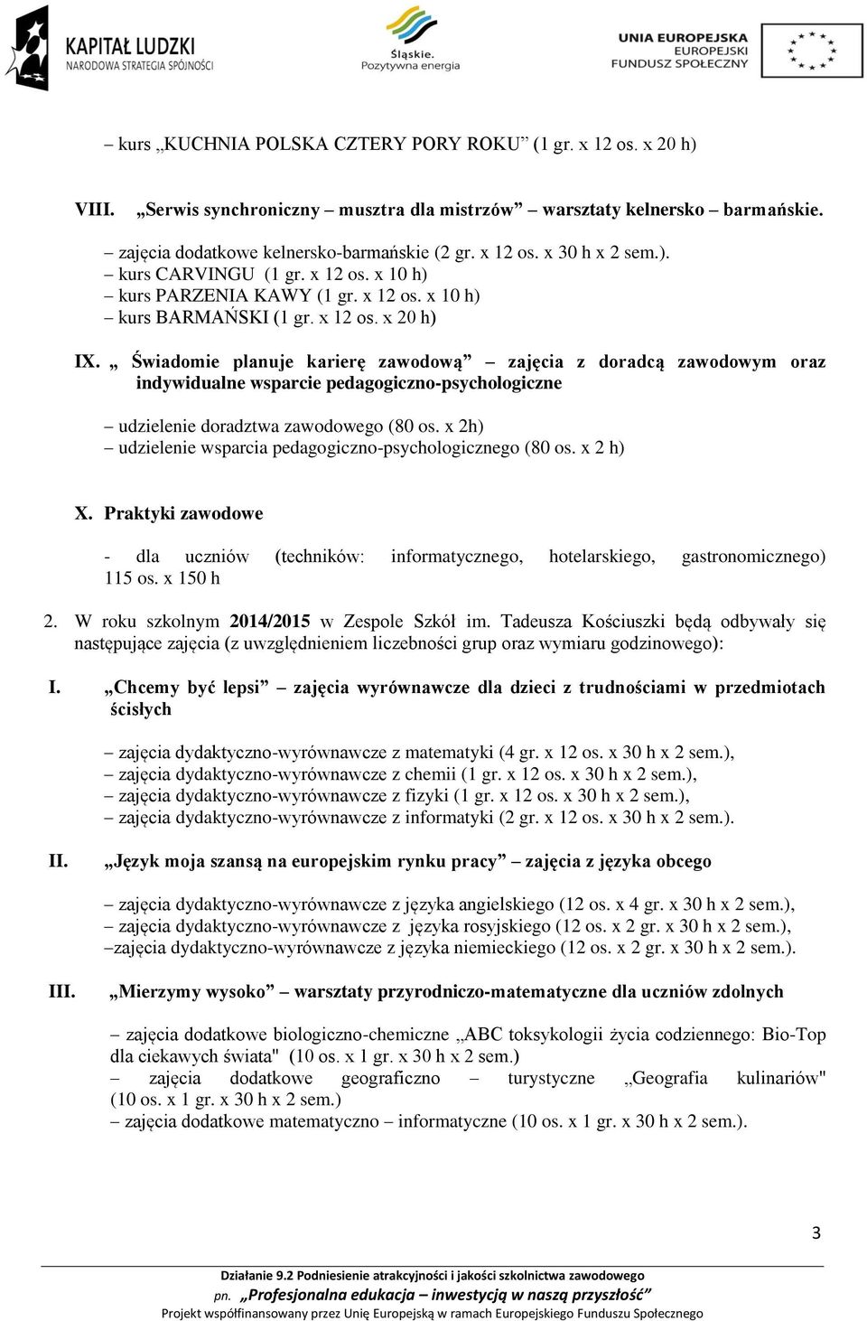 Świadomie planuje karierę zawodową zajęcia z doradcą zawodowym oraz indywidualne wsparcie pedagogiczno-psychologiczne udzielenie doradztwa zawodowego (80 os.