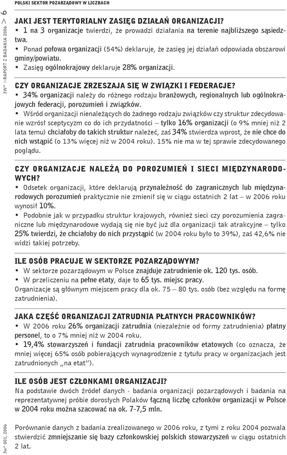 Zasięg ogólnokrajowy deklaruje 28% organizacji. CZY ORGANIZACJE ZRZESZAJA SIĘ W ZWIĄZKI I FEDERACJE?