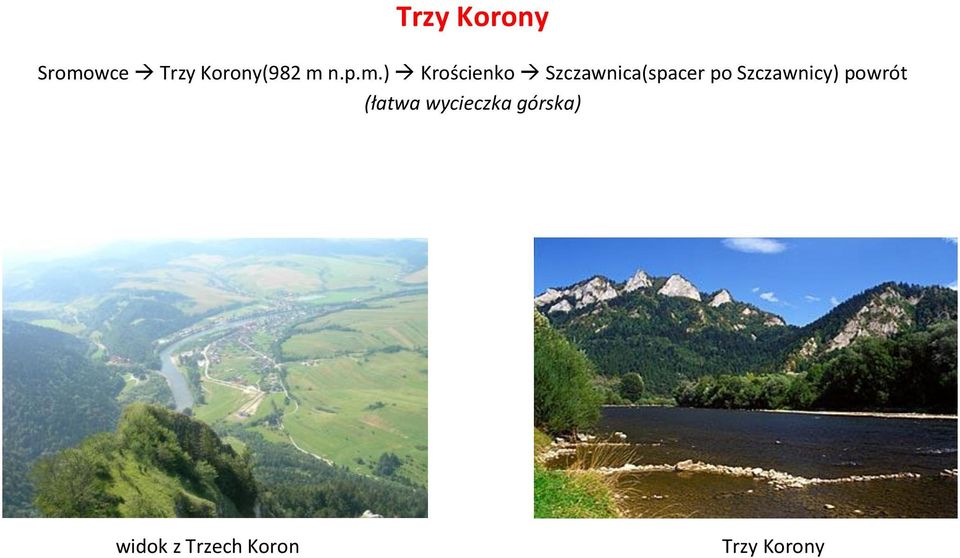 ) Krościenko Szczawnica(spacer po