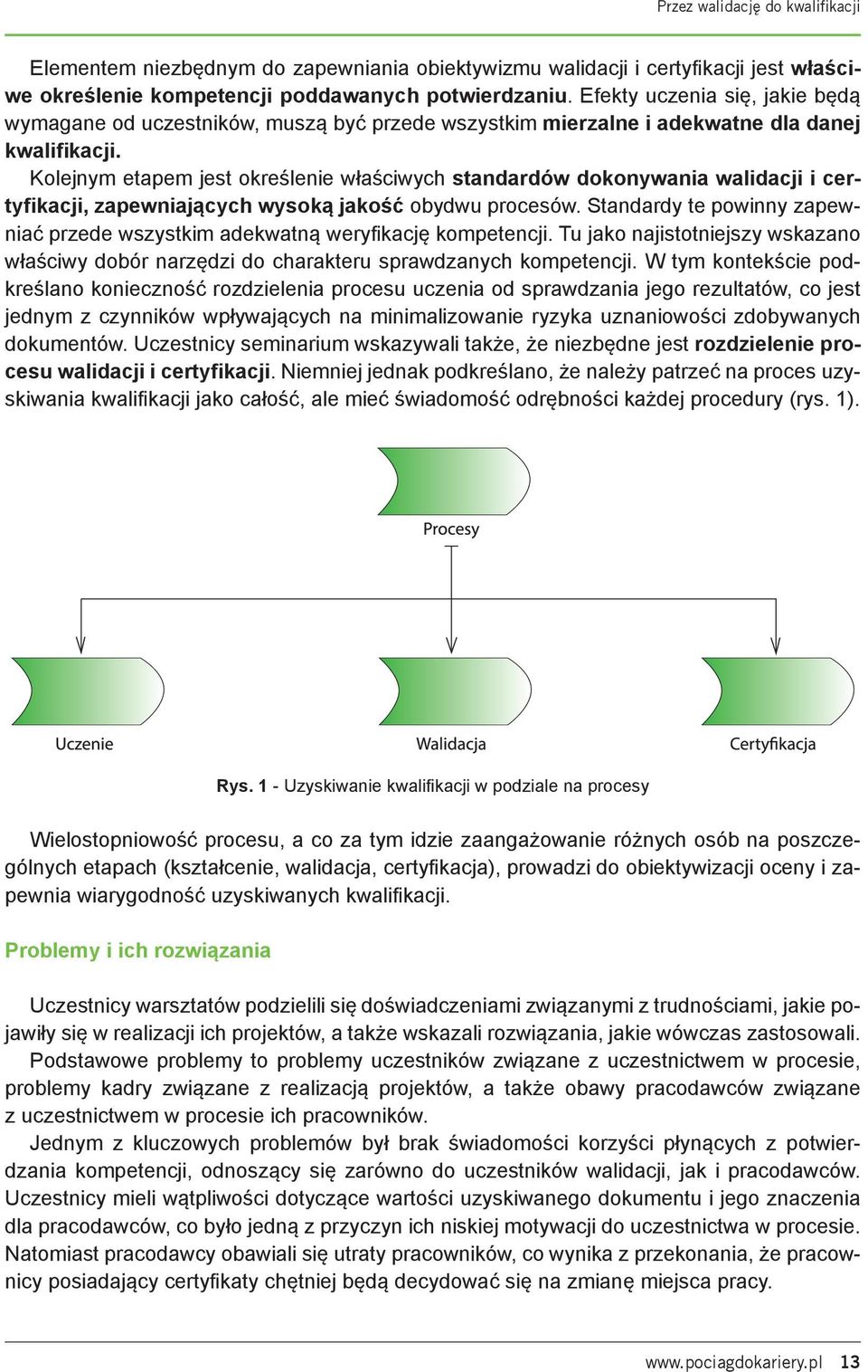 Kolejnym etapem jest określenie właściwych standardów dokonywania walidacji i certyfikacji, zapewniających wysoką jakość obydwu procesów.