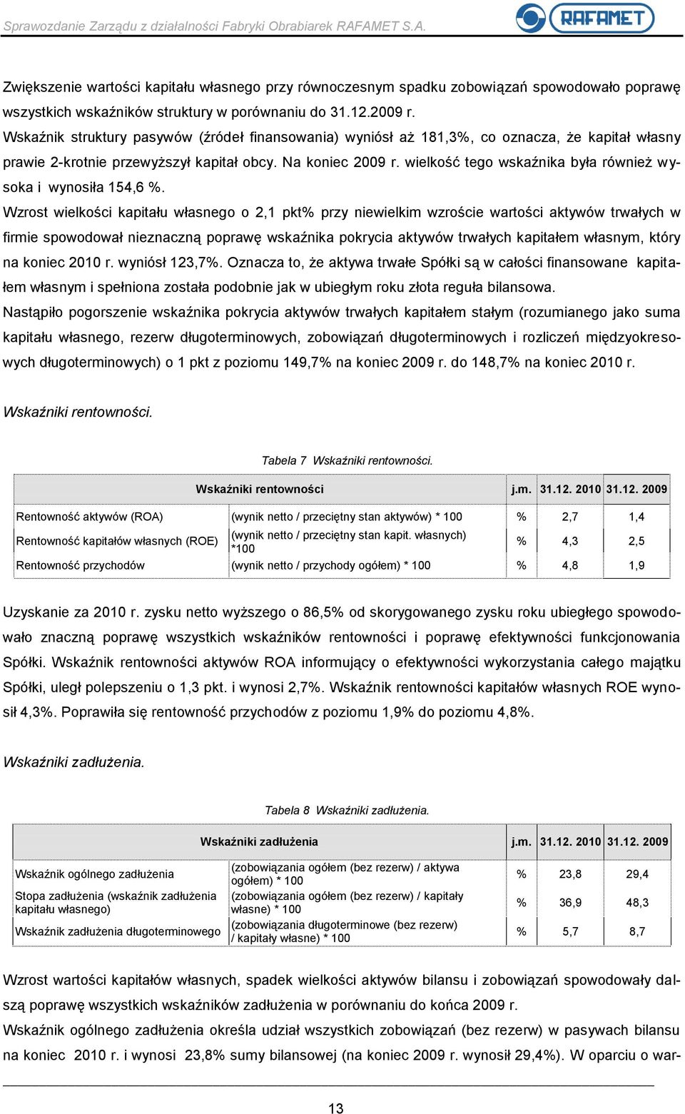 wielkość tego wskaźnika była również wysoka i wynosiła 154,6 %.