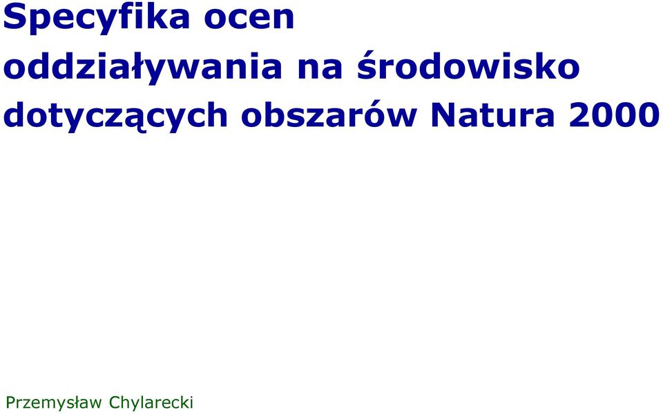 środowisko dotyczących