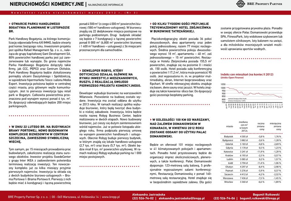 80% powierzchni handlowej parku jest już zarezerwowane lub wynajęte. Do grona najemców Parku Handlowego Bogatynia dołączyły takie firmy, jak CCC, PEPCO oraz Centrum Chińskie.