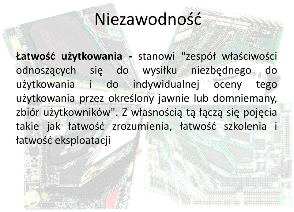 przez określony jawnie lub domniemany, zbiór użytkowników".