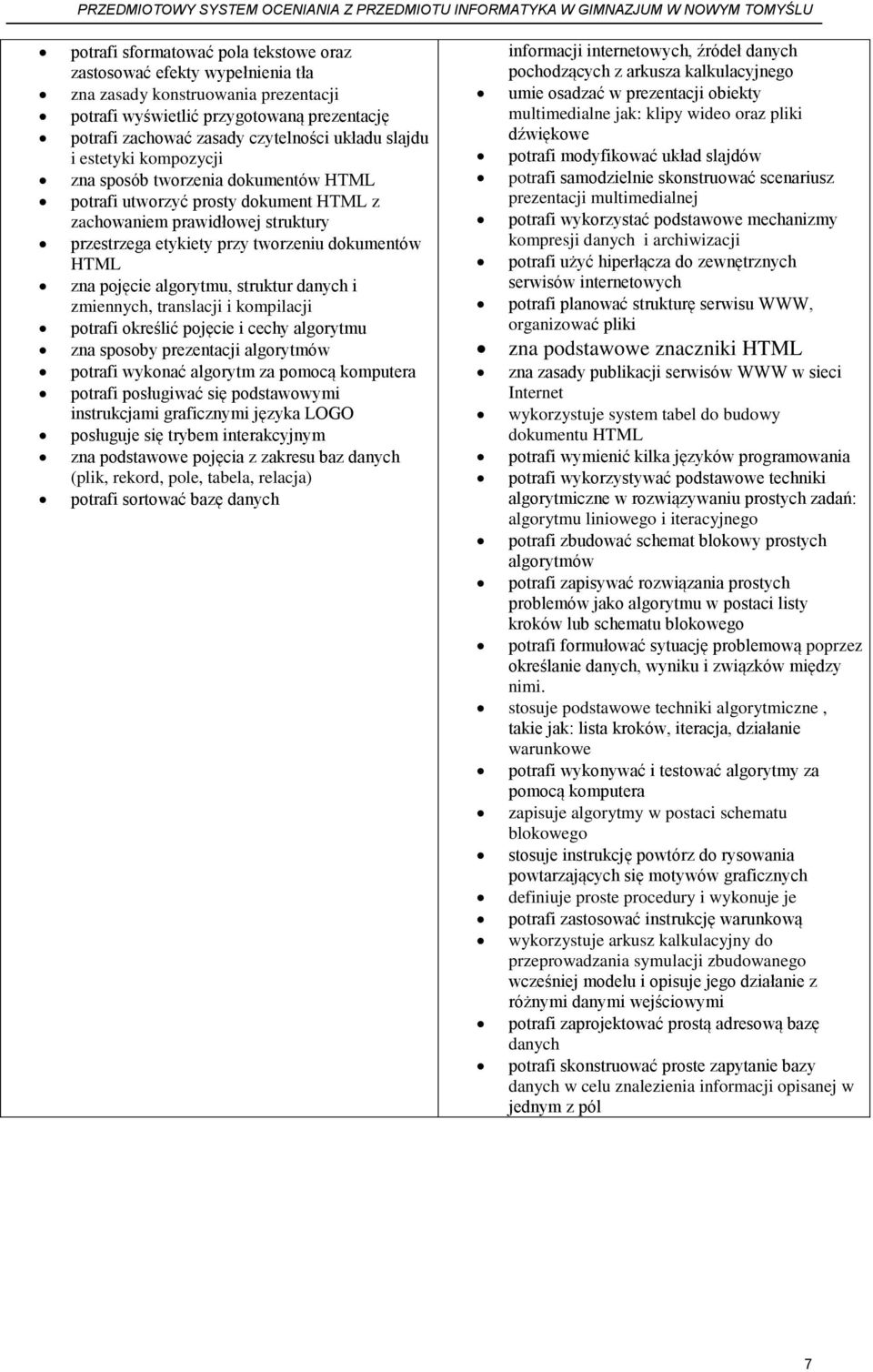 pojęcie algorytmu, struktur danych i zmiennych, translacji i kompilacji potrafi określić pojęcie i cechy algorytmu zna sposoby prezentacji algorytmów potrafi wykonać algorytm za pomocą komputera