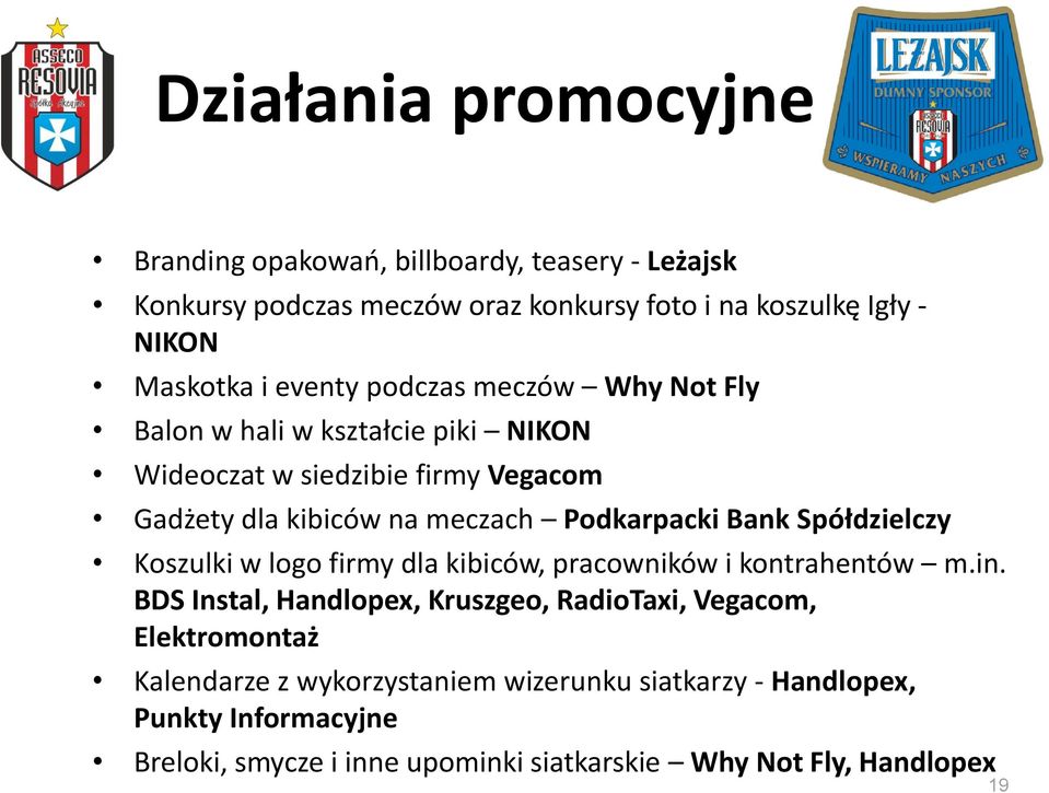 Bank Spółdzielczy Koszulki w logo firmy dla kibiców, pracowników i kontrahentów m.in.