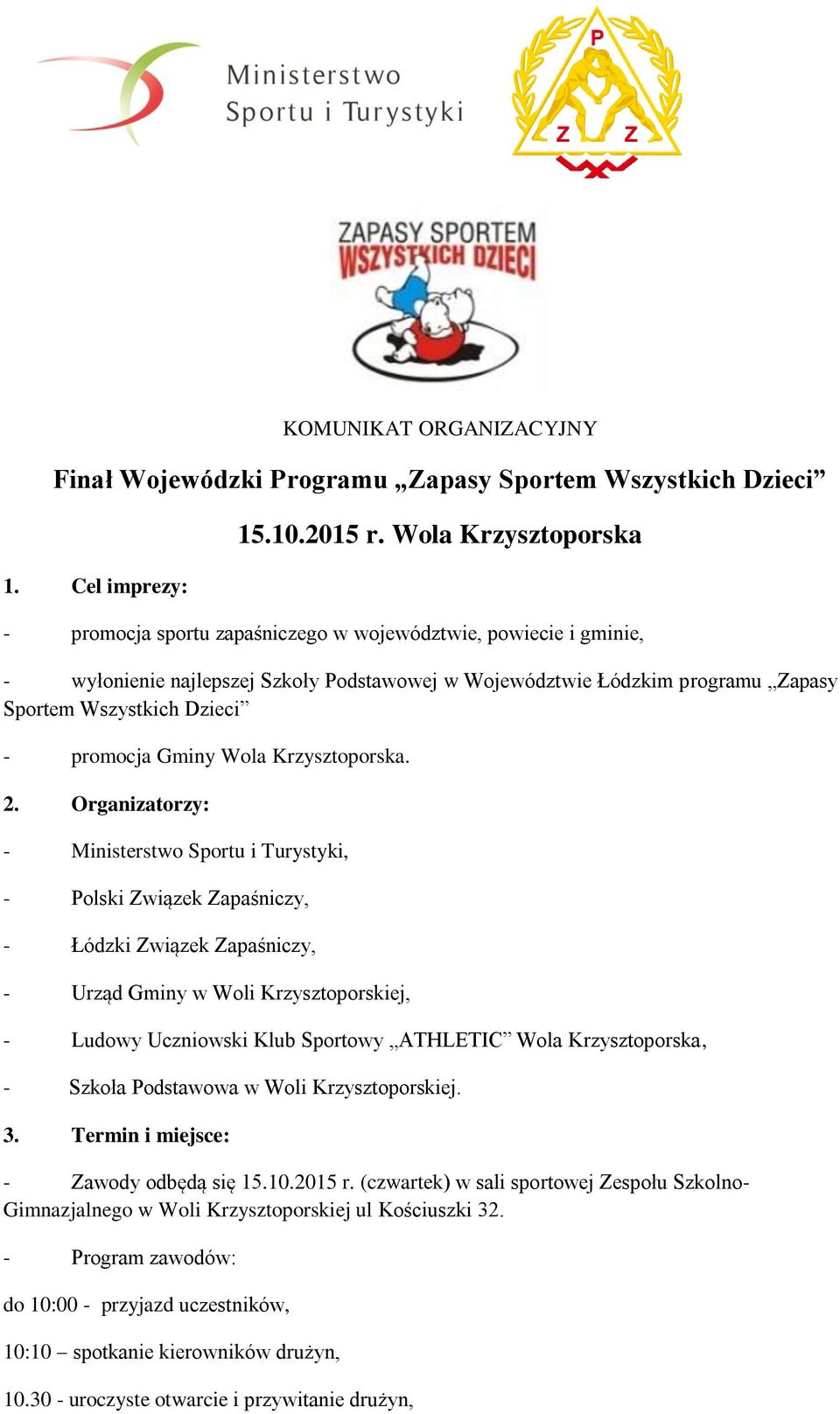 promocja Gminy Wola Krzysztoporska. 2.