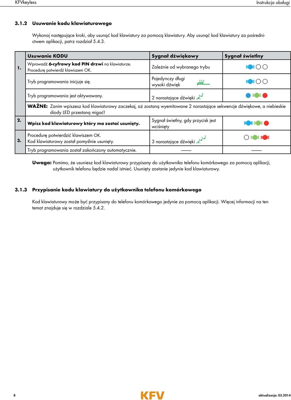 Procedurę potwierdź klawiszem OK. Tryb programowania inicjuje się. Tryb programowania jest aktywowany.