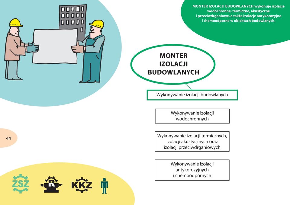 MONTER izolacji budowlanych Wykonywanie izolacji budowlanych Wykonywanie izolacji wodochronnych 44