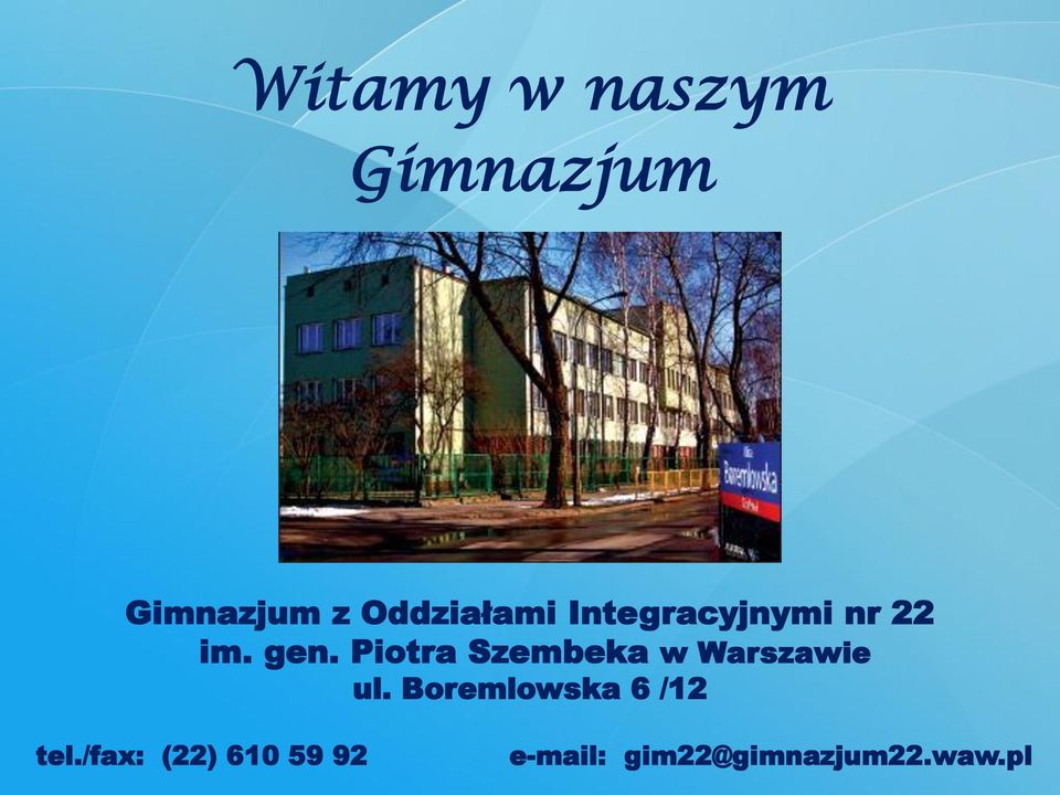 Piotra Szembeka w Warszawie ul.