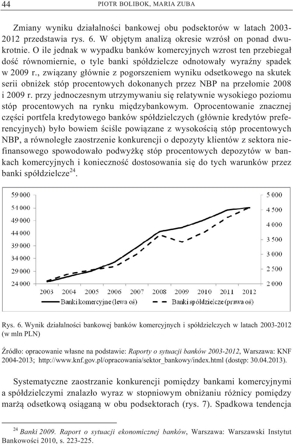 , zwi zany g ównie z pogorszeniem wyniku odsetkowego na skutek serii obni ek stóp procentowych dokonanych przez NBP na prze omie 2008 i 2009 r.