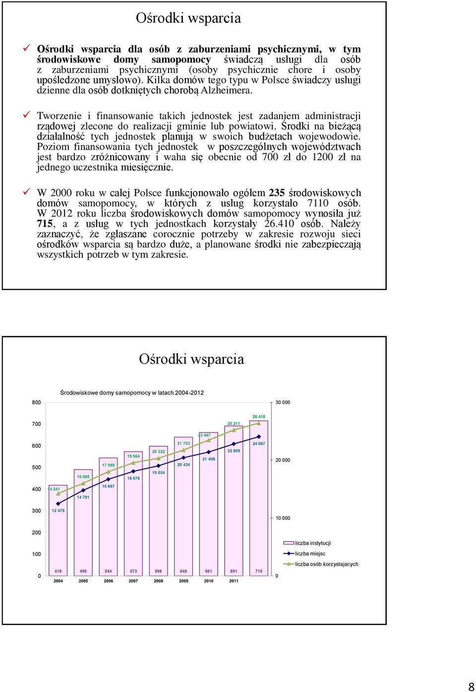 Tworzenie i finansowanie takich jednostek jest zadaniem administracji rządowej zlecone do realizacji gminie lub powiatowi.