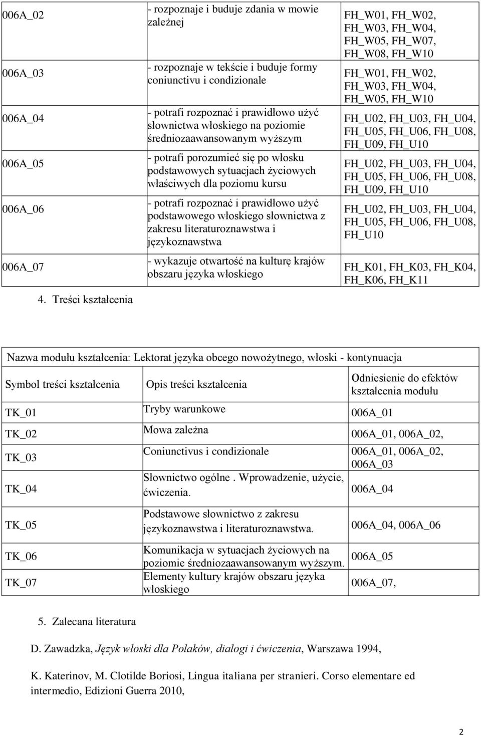 średniozaawansowanym wyższym - potrafi porozumieć się po włosku podstawowych sytuacjach życiowych właściwych dla poziomu kursu - potrafi rozpoznać i prawidłowo użyć podstawowego włoskiego słownictwa