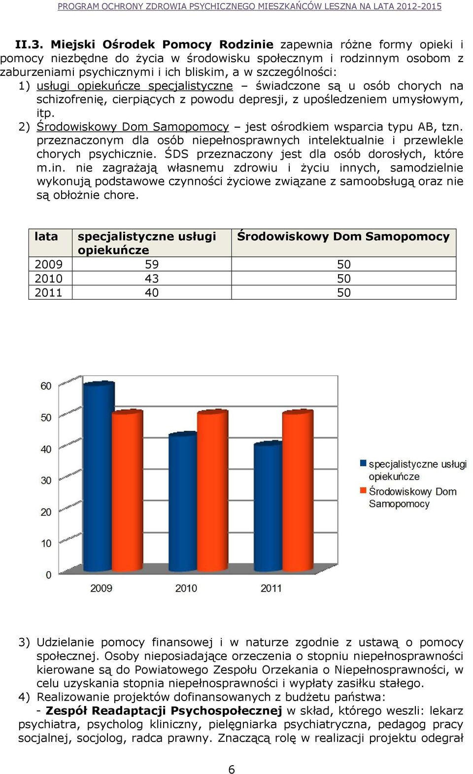 2) Środowiskowy Dom Samopomocy jest ośrodkiem wsparcia typu AB, tzn. przeznaczonym dla osób niepełnosprawnych intelektualnie i przewlekle chorych psychicznie.