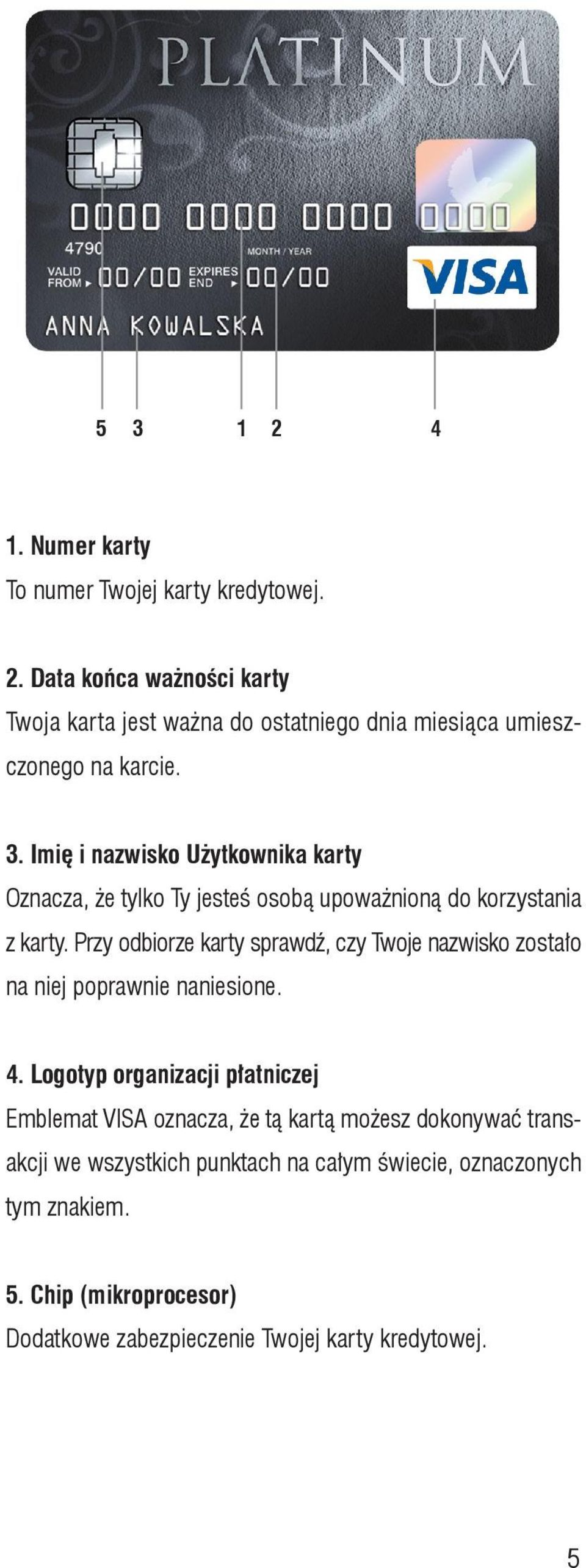 Przy odbiorze karty sprawdź, czy Twoje nazwisko zostało na niej poprawnie naniesione. 4.