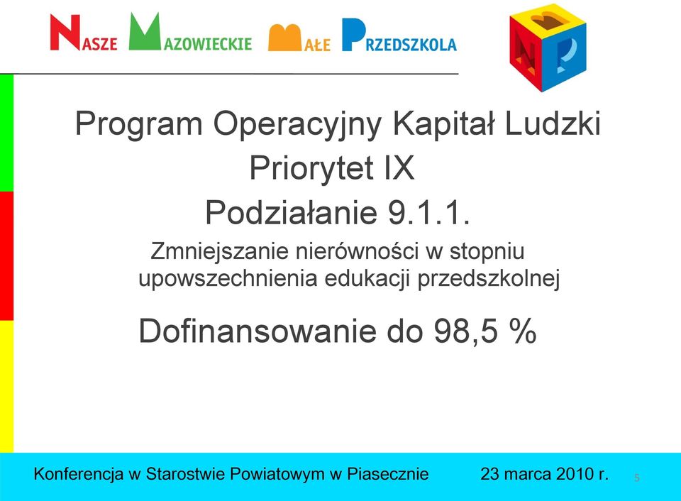 1. Zmniejszanie nierówności w stopniu