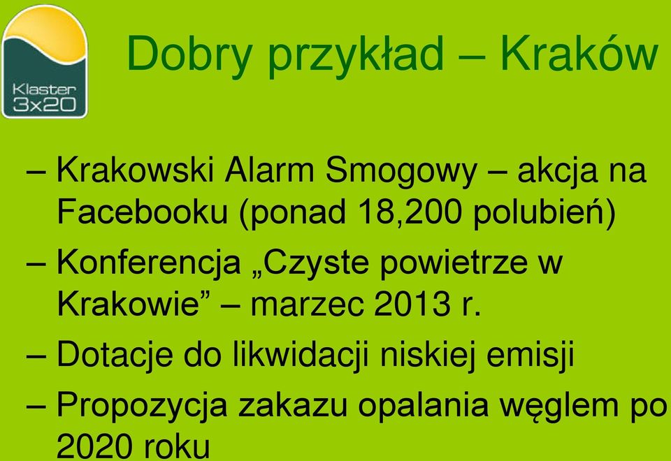 powietrze w Krakowie marzec 2013 r.