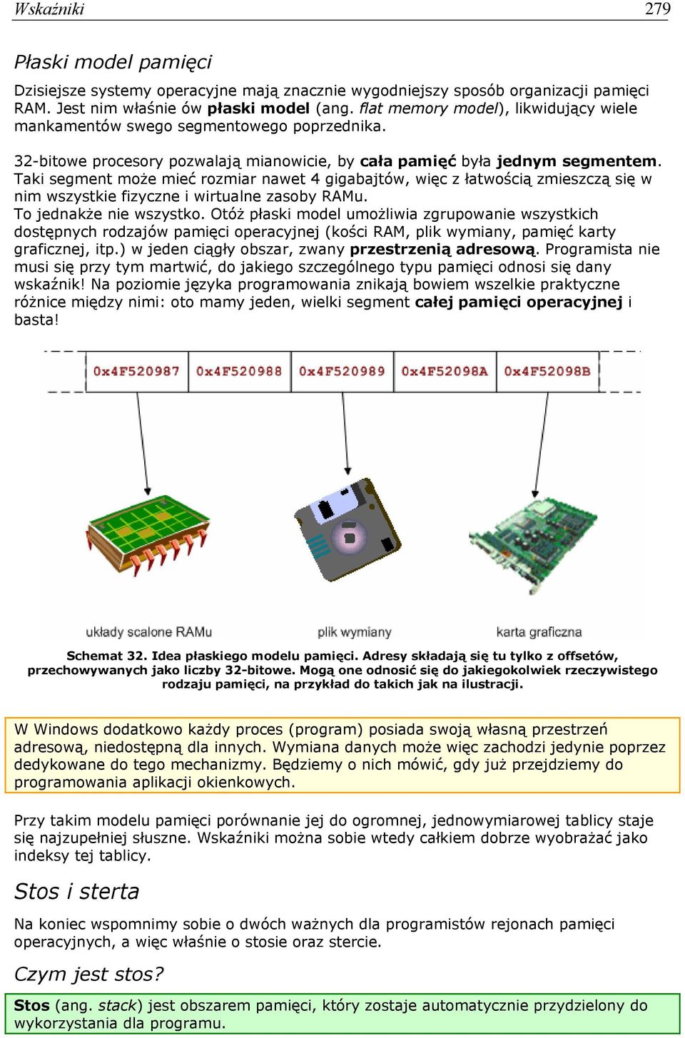 Taki segment może mieć rozmiar nawet 4 gigabajtów, więc z łatwością zmieszczą się w nim wszystkie fizyczne i wirtualne zasoby RAMu. To jednakże nie wszystko.