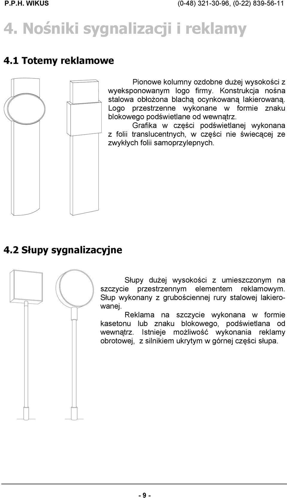 Grafika w części podświetlanej wykonana z folii translucentnych, w części nie świecącej ze zwykłych folii samoprzylepnych. 4.