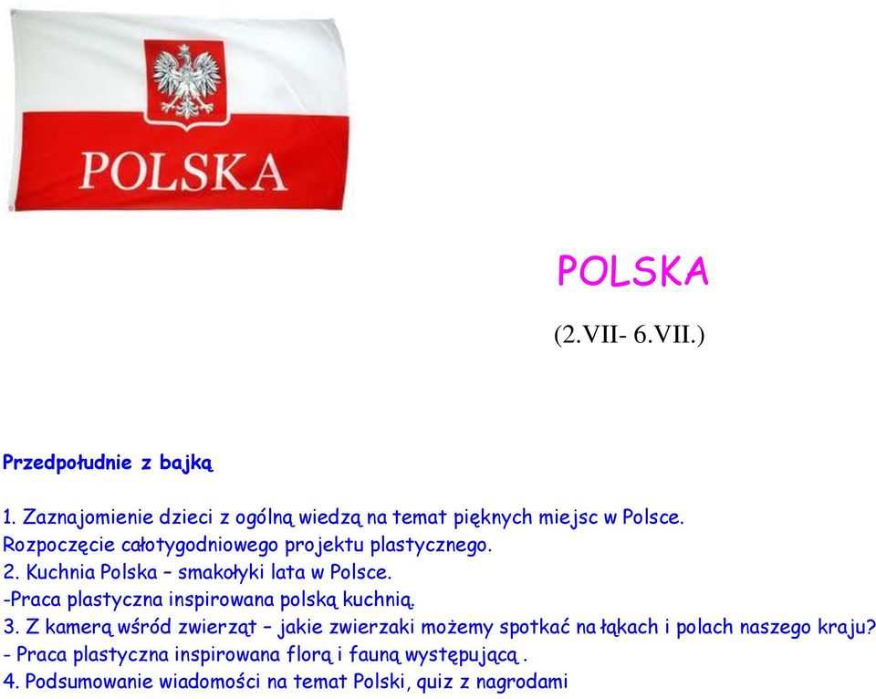 Kuchnia Polska smakołyki lata w Polsce. -Praca plastyczna inspirowana polską kuchnią. 3.