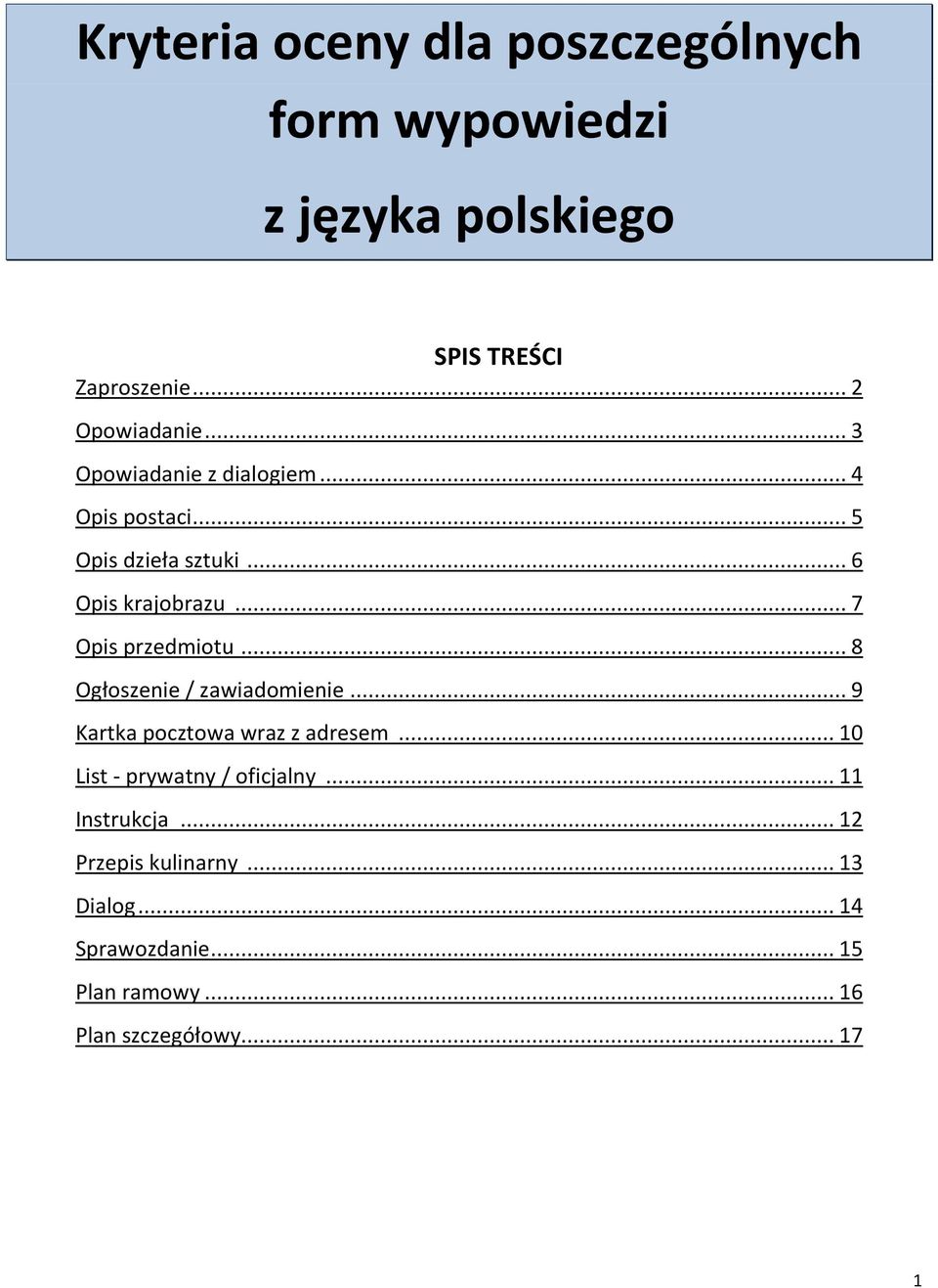 .. 7 Opis przedmiotu... 8 Ogłoszenie / zawiadomienie... 9 Kartka pocztowa wraz z adresem.