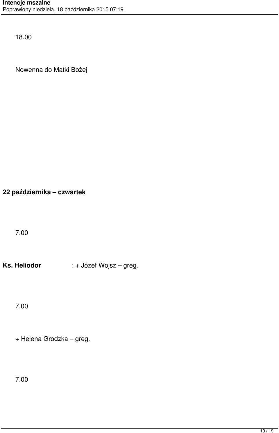 Heliodor : + Józef Wojsz