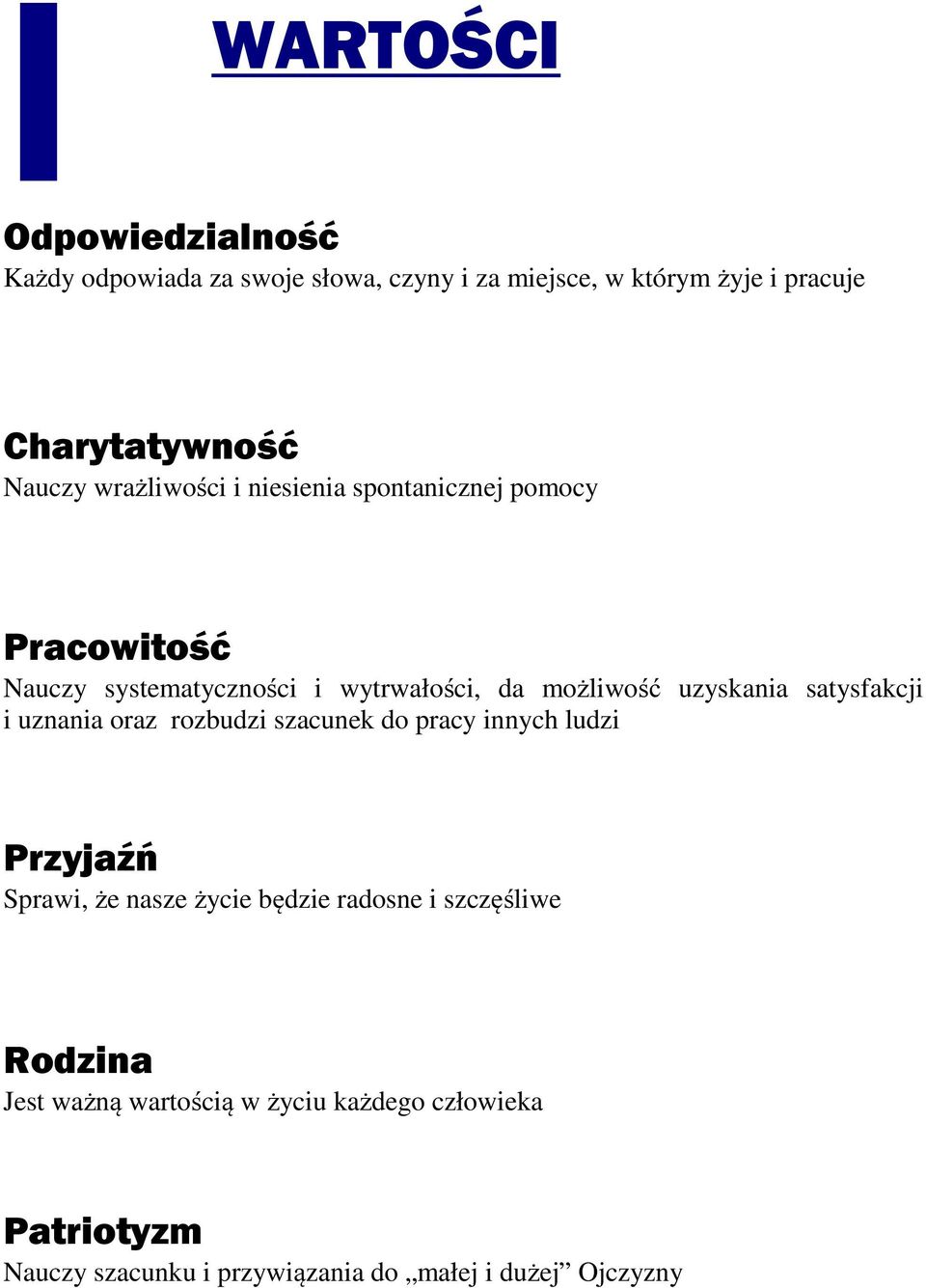 uzyskania satysfakcji i uznania oraz rozbudzi szacunek do pracy innych ludzi Przyjaźń Sprawi, że nasze życie będzie