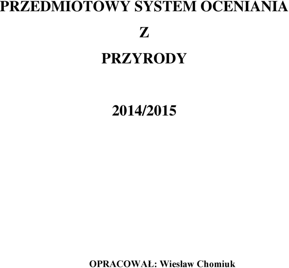 PRZYRODY 2014/2015