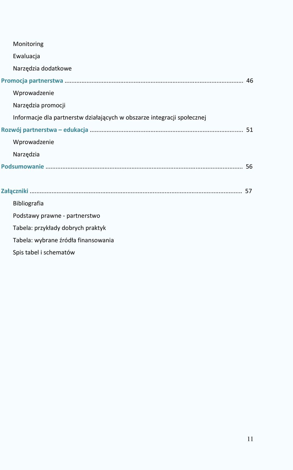 społecznej Rozwój partnerstwa edukacja... 51 Wprowadzenie Narzędzia Podsumowanie... 56 Załączniki.
