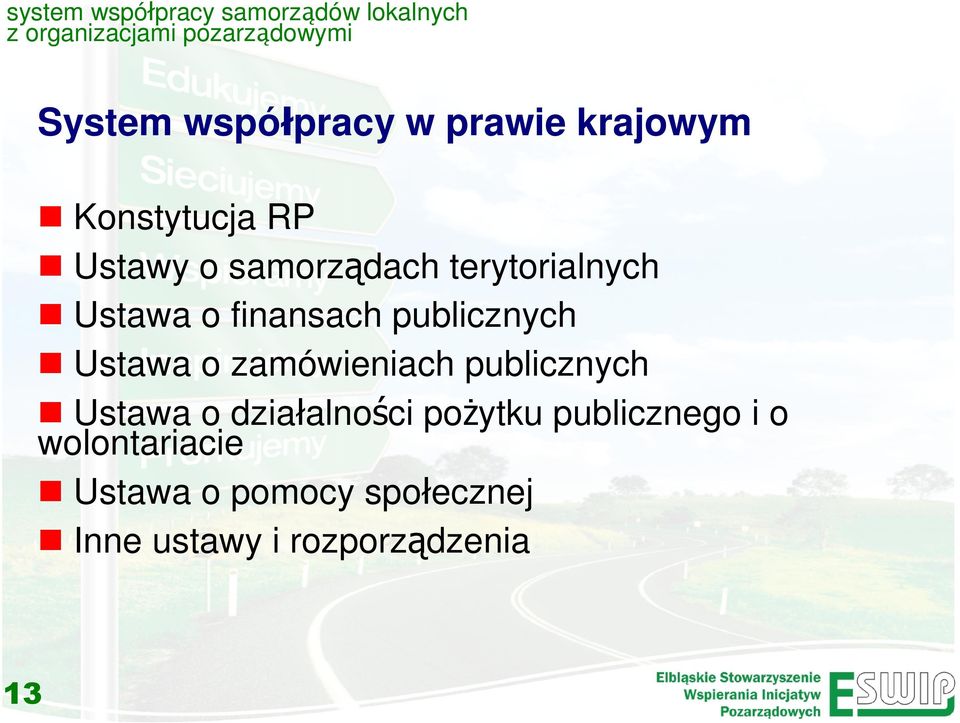 zamówieniach publicznych Ustawa o działalności poŝytku publicznego i