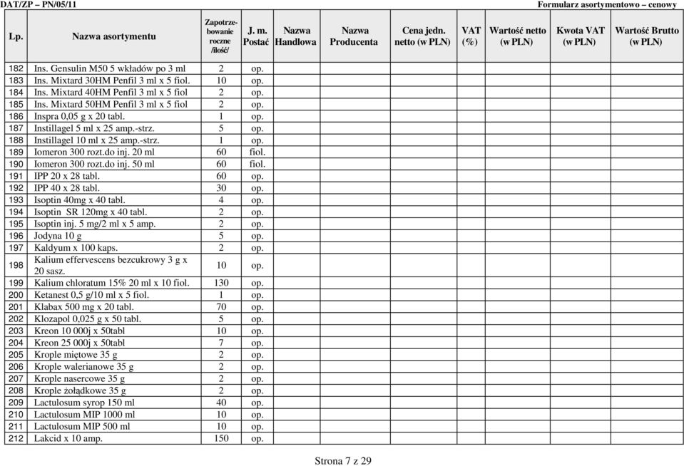 20 ml 60 fiol. 190 Iomeron 300 rozt.do inj. 50 ml 60 fiol. 191 IPP 20 x 28 tabl. 60 op. 192 IPP 40 x 28 tabl. 30 op. 193 Isoptin 40mg x 40 tabl. 4 op. 194 Isoptin SR 120mg x 40 tabl. 2 op.