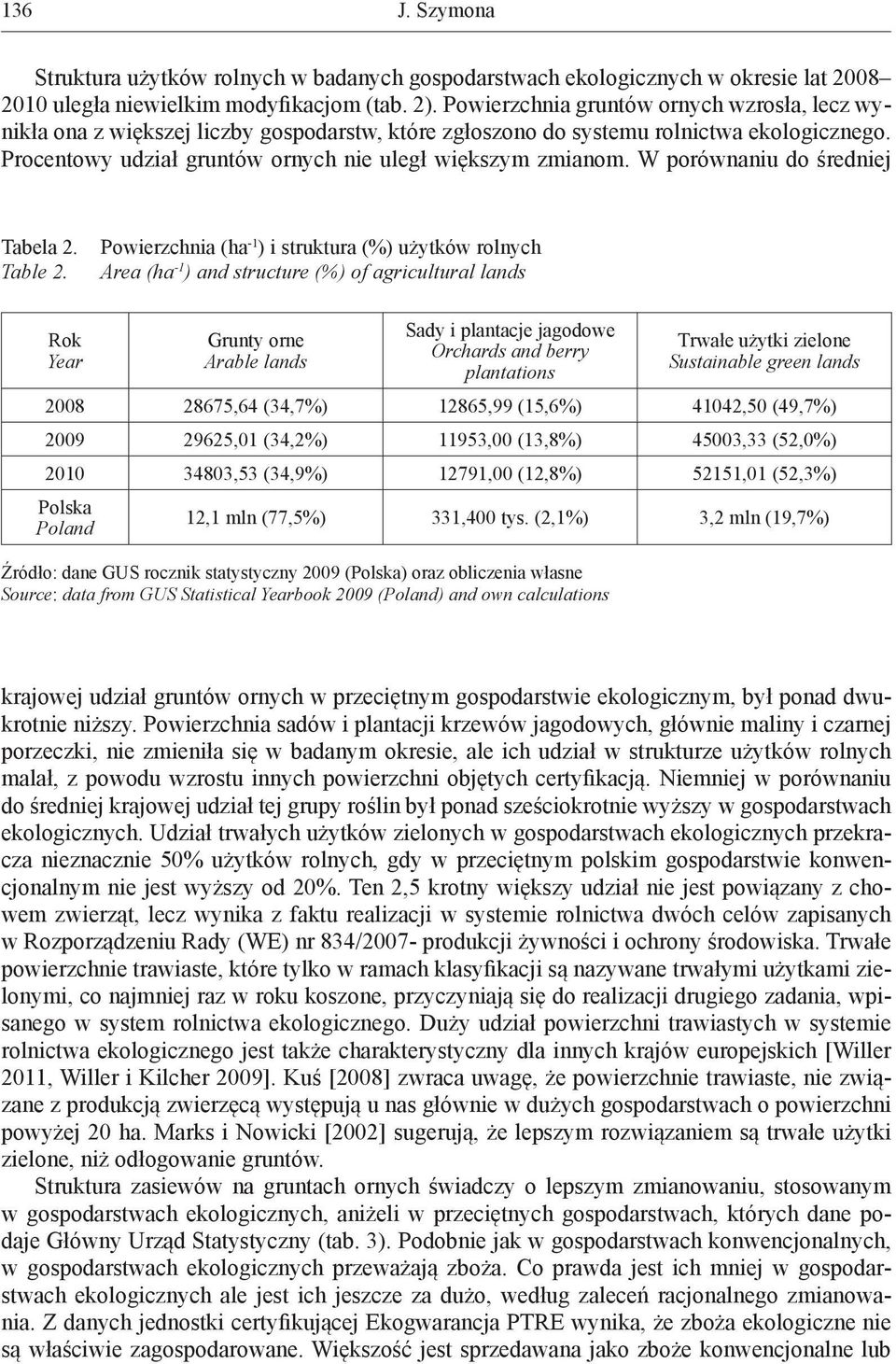 W porównaniu do średniej Tabela 2. Table 2.